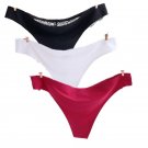 Ixuejie 3pcs/lot Plue Size Sexy G String Women Lace M L XL Briefs Satin Underwear Fashion Panties Th