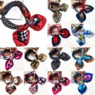 Soft Silk Square Scarf Scarves Bandanas Head Wrap Shawl Satin Stewardess Female Elegant Silk Scarf F
