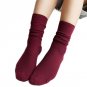 Women Girl Socks Student Retro Cotton Solid Color Korean Style Winter Autumn Boots Socks Femme Trend