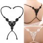Women Sexy Bra Straps Flowe Butterfly Strap Brassiere Part Rhinestone Decoration Underwear Cross Bra