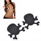 sexy skull shaped nipple cover breast petals pads women nipple sticker bra pasties invisible nipple 