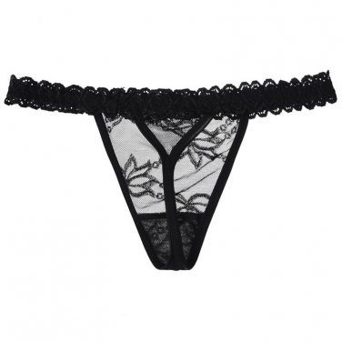 Sexy Exposed Buttocks G-String for Women Transparent underwear Floral Lace Low Waist G-String One Si