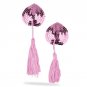 Women Sexy Sequin Self Adhesive Tassel Cover Heart Shape Bra Nipple Cover Pasties Breast Petals 2pcs