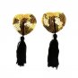 Women Sexy Sequin Self Adhesive Tassel Cover Heart Shape Bra Nipple Cover Pasties Breast Petals 2pcs