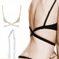 New Low Back Backless Bra Strap Adapter Converter Fully Adjustable Extender Hook JL
