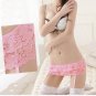 Soft Sexy Women Lace Lingerie Garter Belt G string Sheer Briefs Thongs Dual Layer