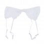 White Floral Lace Mesh Garter Belt