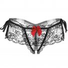 Women\'s Sexy Lace Panties High-Crotch Transparent Floral Briefs Underwear BK