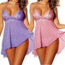Sexy Lingerie Nightwear Underwear Ladies Sleepwear Babydoll + G String Lace sleeping dress