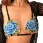 Appliques Elastic Cage Summer Sexy Women Girl Hollow Out Bandage Bra Strappy Halter Bustier Bra Adju