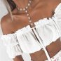 1pcs White Black Fold Flash Corset Sexy Women Fold Tube Top Fashion Tops Gifts S-XL