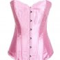 Women\'s Lace Up Satin Boned Overbust Waist Trainer Corsets And Bustiers Bodyshaper Top Plus Size G-