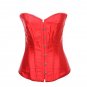 Women\'s Lace Up Satin Boned Overbust Waist Trainer Corsets And Bustiers Bodyshaper Top Plus Size G-