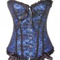 Women\'s Lace Up Satin Boned Overbust Waist Trainer Corsets And Bustiers Bodyshaper Top Plus Size G-