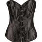 Women\'s Lace Up Satin Boned Overbust Waist Trainer Corsets And Bustiers Bodyshaper Top Plus Size G-