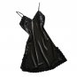 Women Lingerie Silk Lace Robe Dress Babydoll Nightdress Nightgown Sleepwear BK/L