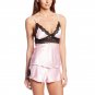 2pcs Set Sexy Women Satin Lace Sleepwear Babydoll Lingerie Nightdress Pajamas Lady