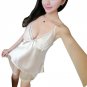 2 Pcs Pajama Sets Women Sexy Satin Lace Robe Shorts Babydoll Sleepwear Nightwear A7 A8