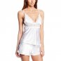 2pcs Sexy Women Silky Satin Sleepwear Babydoll Lingerie Nightdress Pajamas Set