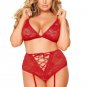 Condole Belt Suit Big Plus Size 4XL underwear women Bikini langerie Sexy Lingerie Garter Set Midnigh