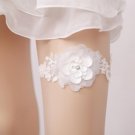 New Women Wedding White Garter For Bride Hand Made Big Flower Wedding Leg Garter Belt For Ladies