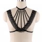 Christmas gift Black Tassels Body Harness Fetish Top Cage Bra Bondage Sexy Lingerie Goth Harajuku Be