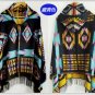 Ethnic Multifunction Bohemian Shawl Scarf Tribal Fringe Hoodies Jacket striped Cardigans blankets Ca