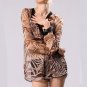 Chiffon Blouse Summer See Through Transparent V-Neck Long Sleeve Women Feminine Shirt Female Clothin