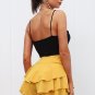 Rufflle short pleated skirt shorts Elegant high waist midi skirt women Casual white black mini skirt