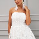 White lace off shoulder floral jumpsuit romper Women elegant slash neck playsuit Summer sexy chic fe