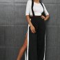 Casual stripe two pieces split women overalls Sexy slim bodycon jumpsuit romper Autumn elegant stree