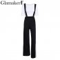 Casual stripe two pieces split women overalls Sexy slim bodycon jumpsuit romper Autumn elegant stree