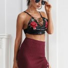 Sexy side split knitted skirts womens Soft casual a-line women skirt Female autumn winter short skir