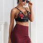 Sexy side split knitted skirts womens Soft casual a-line women skirt Female autumn winter short skir