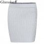 Sexy side split knitted skirts womens Soft casual a-line women skirt Female autumn winter short skir