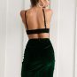Side split sexy skirts womens Soft bow wrap velvet skirt women Autumn winter high waist bodycon mini