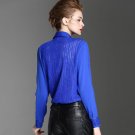 Demi-season Shirt and Blouse Tooling Long-sleeve Work Wear Basic One Piece Shirt Female Petal Bow Sl