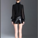 Spring New Arrival One Piece Shirt Loose Female Work Wear White Black Fashion Coat Size S-XL