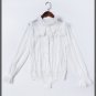 New Body suit autumn Blouse Shirt perspectivity basic shirt embroidery lace long-sleeve shirt chiffo