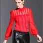High Quality Blouse 2017 Spring New Brand Office Lady Tops Novelty Hollow Out Silk Shirt Women\'s Sl