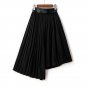 irregular long pleated skirts patchwork casual maxi skirt asymmetrical summer elegant Loose skirts w
