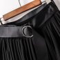 irregular long pleated skirts patchwork casual maxi skirt asymmetrical summer elegant Loose skirts w