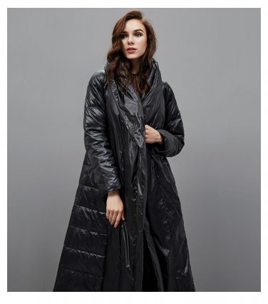 Duck down Female waist down jacket Parka