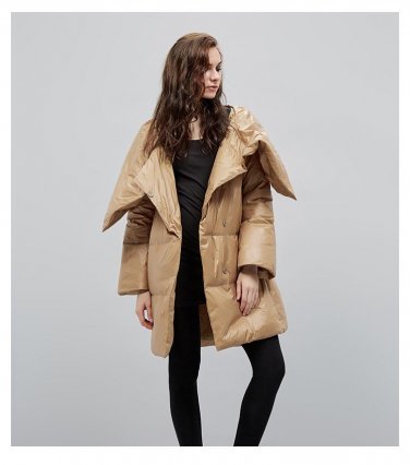 long  high-necked jacket women