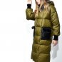 Jackets women\'s winter New 2016 thick fashion loose Large size stitching hit color Korean wave Coat
