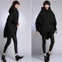 Fashionable style Personality Long Loose Large Size Hooded Women Cloak 90% White Duck Long-Sleeved C