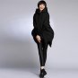 Fashionable style Personality Long Loose Large Size Hooded Women Cloak 90% White Duck Long-Sleeved C