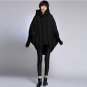 Fashionable style Personality Long Loose Large Size Hooded Women Cloak 90% White Duck Long-Sleeved C