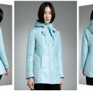 spring  new  women\'s sweet slim with a hood a medium-long cotton-padded jacket
