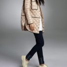 brand down jacket  womens PU patchwork detachable shirt paragraph single breasted long-sleeve thin d